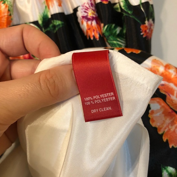 Saks Fifth Avenue RED Floral Stripe Dress - Picture 7 of 8